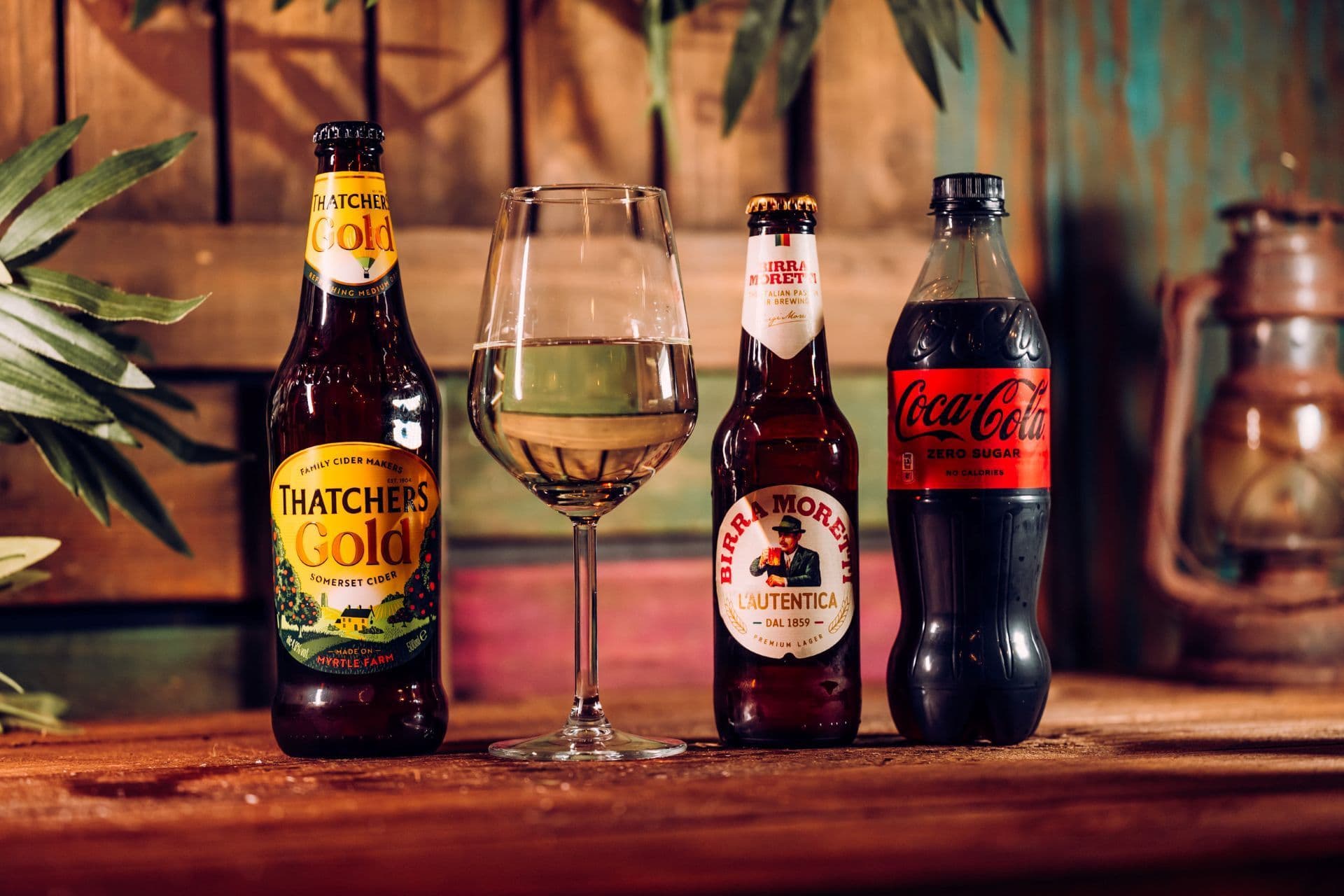 A mix of alcoholic and soft drinks at Treetop Golf